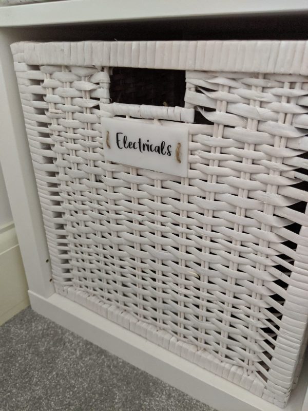 White Acrylic Tag with Text (Holes)