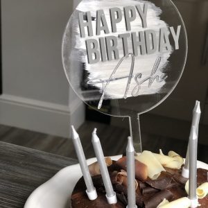 Personalised Acrylic Cake Topper