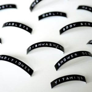 Black Embossed Labels