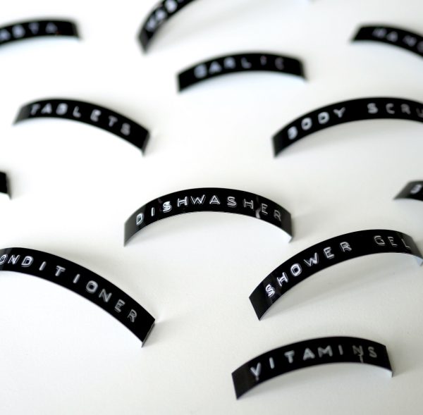 Black Embossed Labels