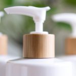 4 Luxury Bamboo & White Pump Bottles - DYO