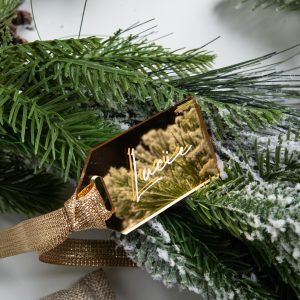 Personalised Mirror Gold Tag