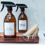 Customisable Plastic Amber Spray Bottle with White Label - 500ml