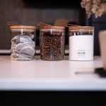 Tea Coffee Sugar Glass Jars with Pull Tab 750ml