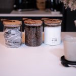 Tea Coffee Sugar Glass Jars with Pull Tab 750ml