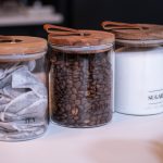 Tea Coffee Sugar Glass Jars with Pull Tab 750ml