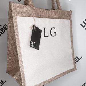 Personalised Initial Jute Lunch Bag
