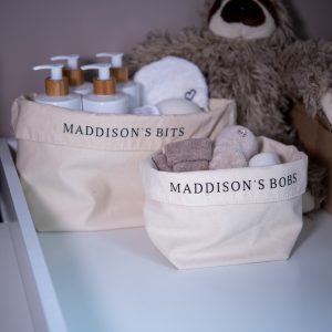 Set of 2 Personalised Storage 'Bits & Bob's' Bags
