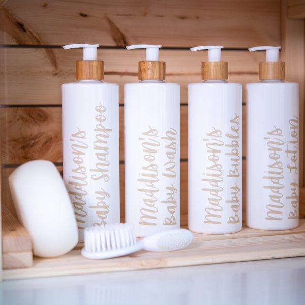 Set of 4 Personalised Baby Bottles