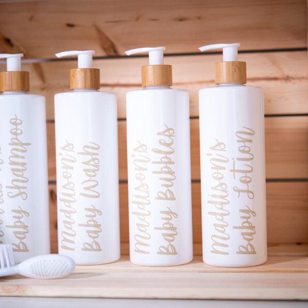 Set of 4 Personalised Baby Bottles