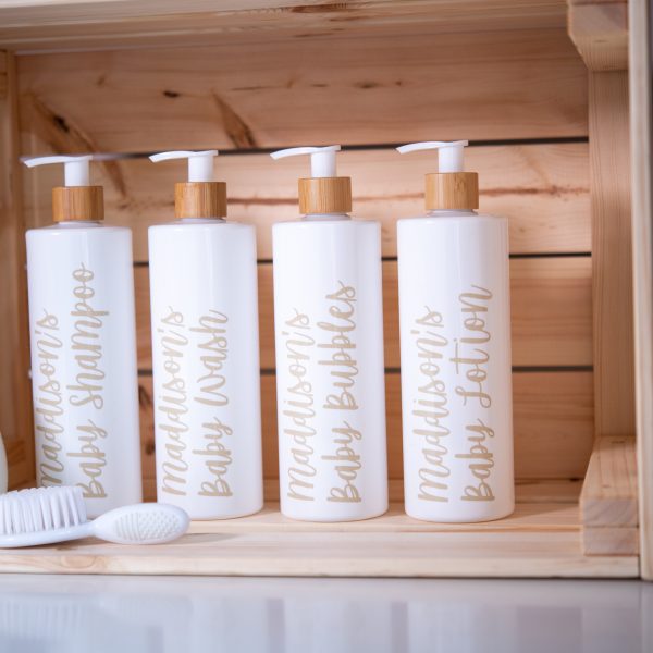 Set of 4 Personalised Baby Bottles