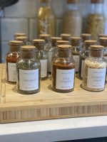 Glass Herbs and Spices Jar with Cork Stopper