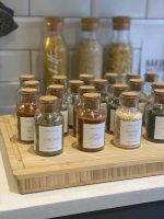 Glass Herbs and Spices Jar with Cork Stopper