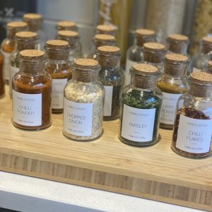 Glass Herbs and Spices Jar with Cork Stopper