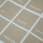 Individual Beige Waterproof Vinyl Label 60mm x 60mm
