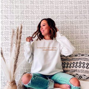 Minding My Own Small Business Oversized Sweatshirt