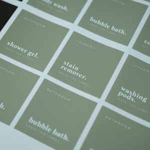 Individual Sage Waterproof Vinyl Label 60mm x 60mm
