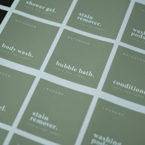 Individual Sage Waterproof Vinyl Label 60mm x 60mm