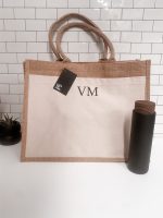Personalised Initial Jute Shopper Bag