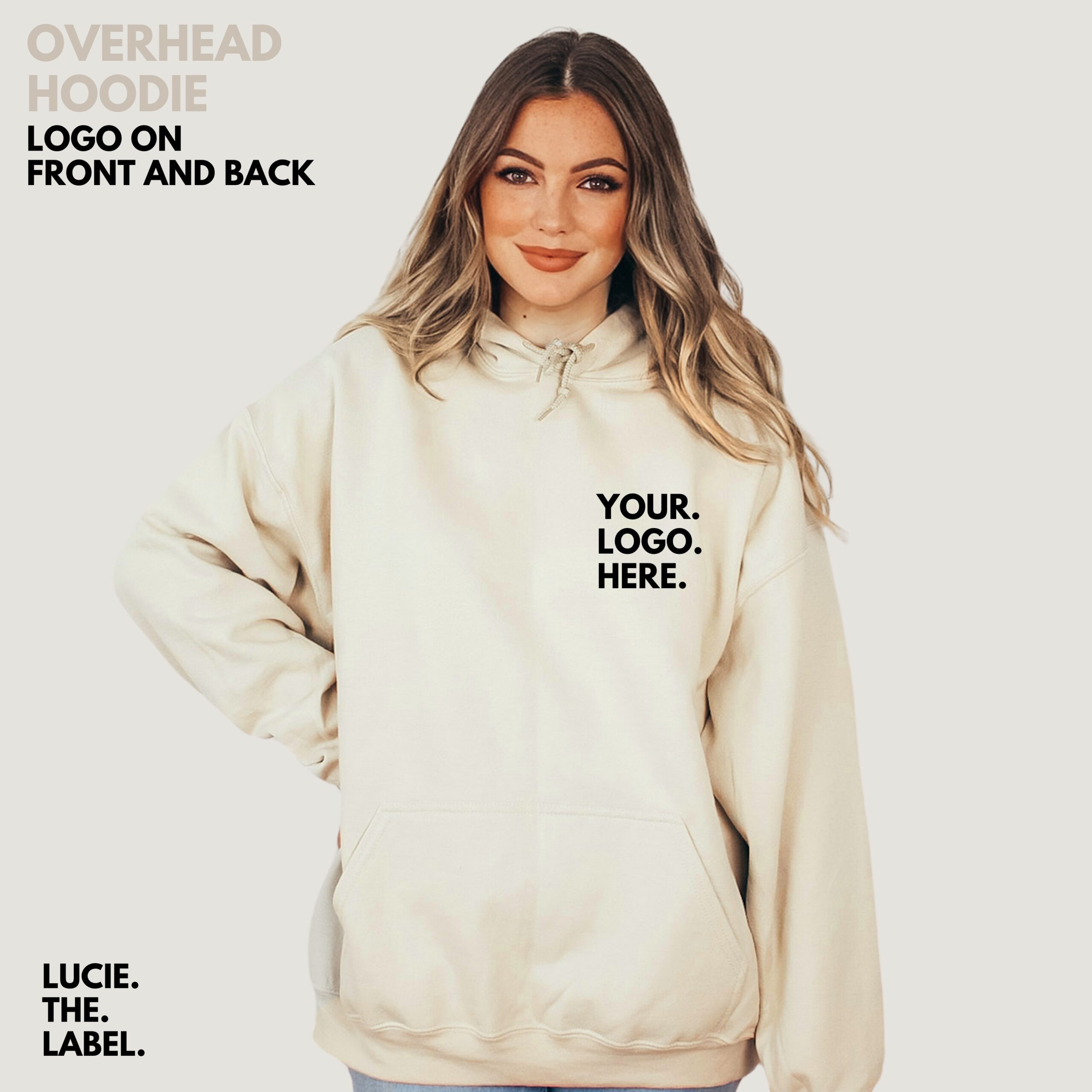 Branded Over The Head Hoodie Printed With Your Logo